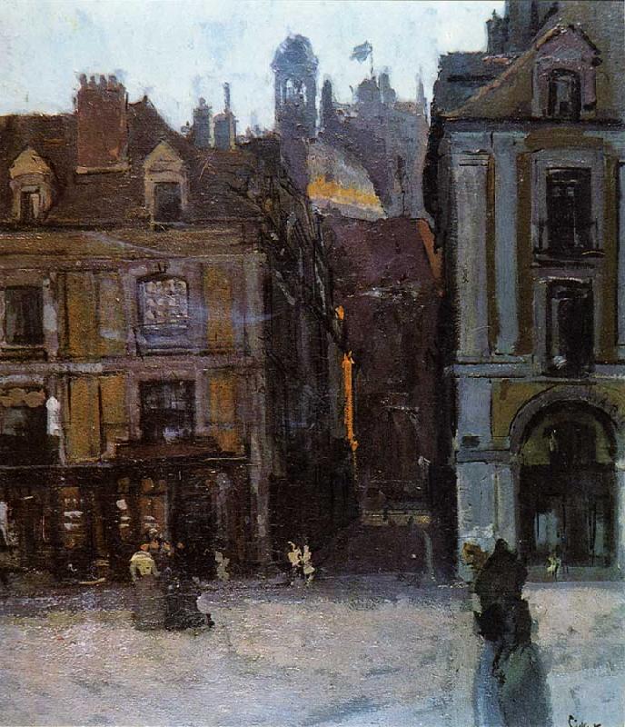 Walter Sickert The Quai Duquesne and the Rue Notre Dame, Dieppe Sweden oil painting art